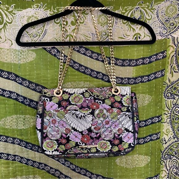 Steve Madden Quilted Brocade Floral Flap Purse - Picture 6 of 16